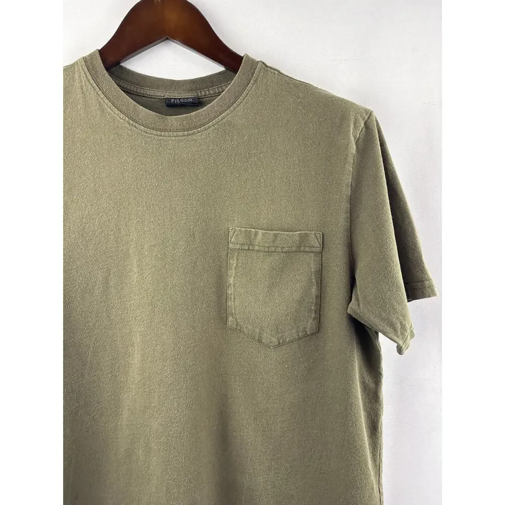 Men’s Filson Medium Army Green Short Sleeve Shirt